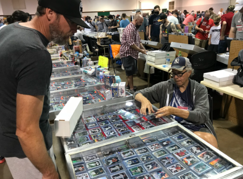 Trading and Accumulating Cards at N . C . Cards Displays