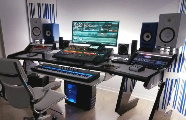 Spacious Music Studio Desk for Multi-Instrumentalists